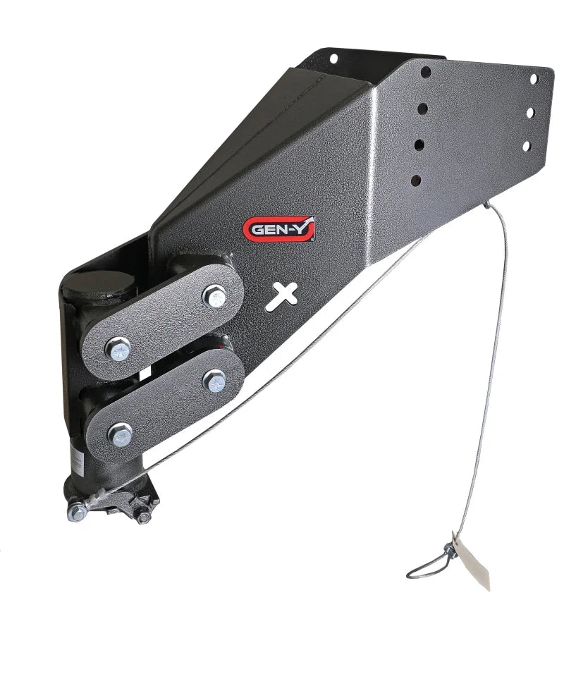 Gen-Y Executive Torsion-Flex Auto Rhino 5th Wheel Pin Box Rep w/Gooseneck 2-5/16in Coupler - Side View