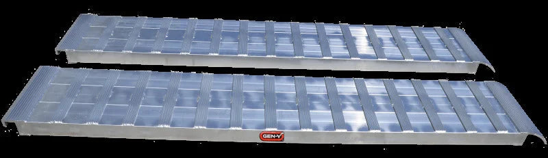 Gen-Y Extreme-Duty 8ft Aluminum Loading Ramps 15in x 96in 7K Capacity Per Ramp - Pair - Main Product View
