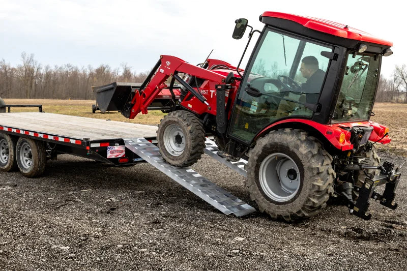 Gen-Y Extreme-Duty 8ft Aluminum Loading Ramps 15in x 96in 7K Capacity Per Ramp - Pair - Side View