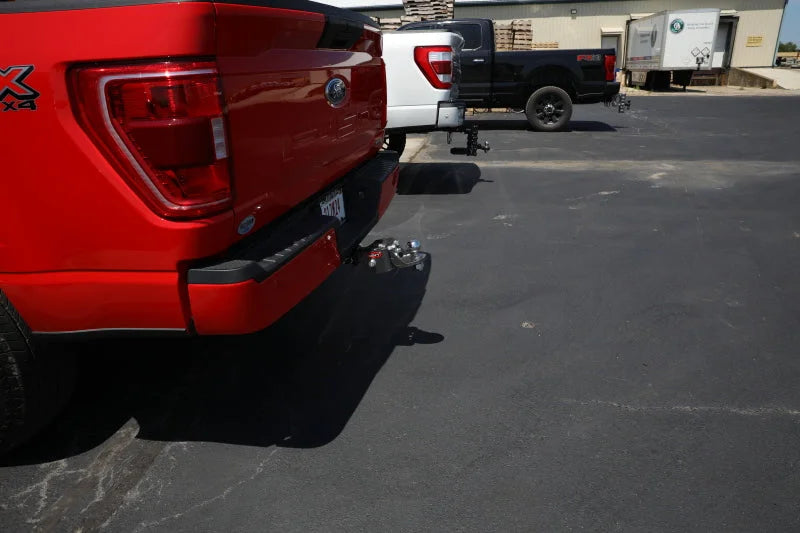 Gen-Y Glyder Torsion-Flex 2in Shank 6in Drop 7K Hitch w/Ball Platform/1in Diameter Mounting Hole - Side View