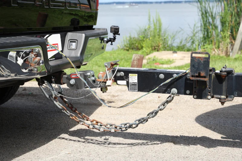 Gen-Y Glyder Torsion-Flex 2in Shank 6in Drop 7K Hitch w/Ball Platform/1in Diameter Mounting Hole - Back View