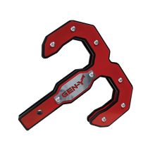 Load image into Gallery viewer, Gen-Y Hulk 2.0 16K Tow Hook 2in Shank - Black/Red - Side View