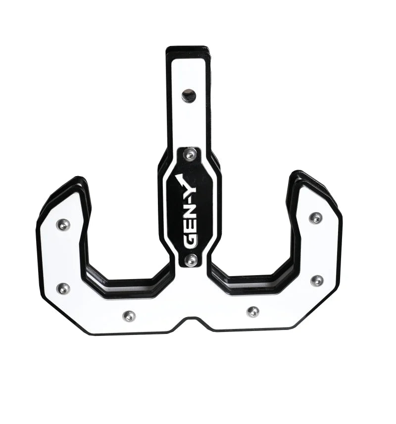 Gen-Y Hulk 2.0 16K Tow Hook 2in Shank - Black/White - Side View