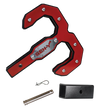 Load image into Gallery viewer, Gen-Y Hulk 2.0 16K Tow Hook 2in Shank w/GH-009 Reducer Sleeve/GH-099 Pin/GH-011 Clip - Black/Red - Main Product View
