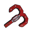 Load image into Gallery viewer, Gen-Y Hulk 2.5 32K Tow Hook 2.5in Shank - Black/Red - Side View