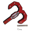 Load image into Gallery viewer, Gen-Y Hulk 2.5 32K Tow Hook 2.5in Shank w/GH-097 Pin/GH-011 Twist Clip - Black/Red - Side View