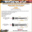 Load image into Gallery viewer, Gen-Y InfiniteRule (2) 5/8in x 3-1/8in Hitch Locks (1) 5/8in x 3-1/8in 2.5in Receiver Lock w/6 Keys - Back View