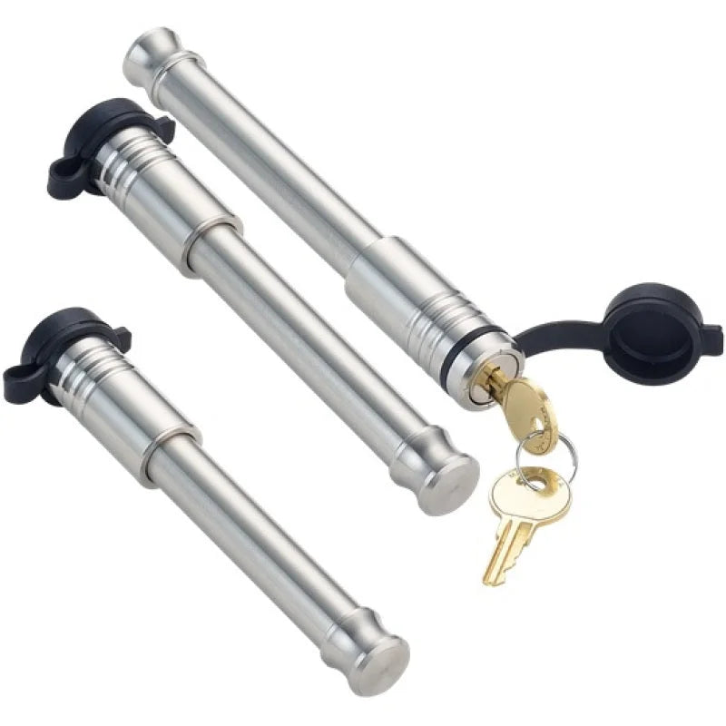 Gen-Y InfiniteRule (2) 5/8in x 3-5/8in Hitch Locks (1) 5/8in x 3-1/8in 2.5in Receiver Lock w/6 Keys - Back View