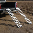 Load image into Gallery viewer, Gen-Y Lightweight 6.5ft Aluminum Loading Ramps 12in x 78in 600lb Capacity Per Ramp - Pair - Back View