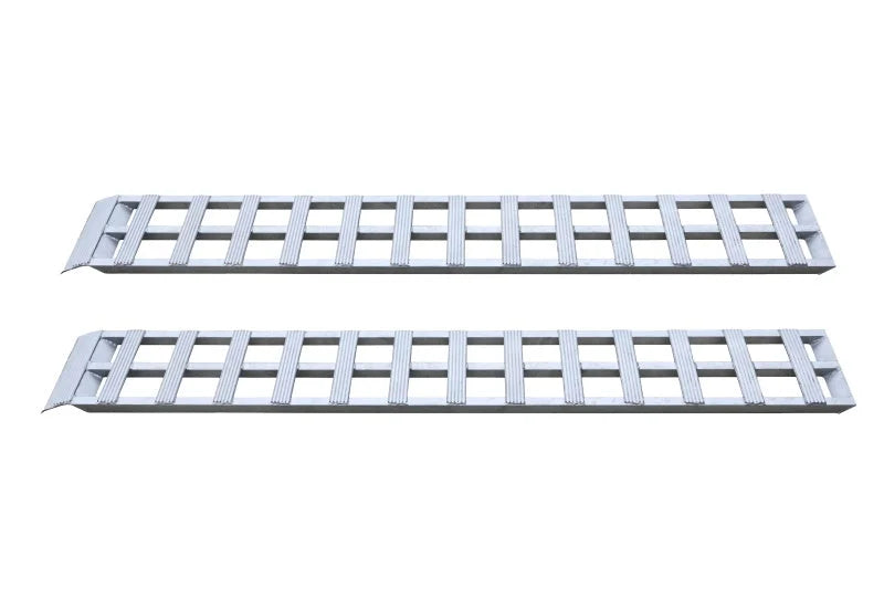 Gen-Y Lightweight 6.5ft Aluminum Loading Ramps 12in x 78in 600lb Capacity Per Ramp - Pair - Installation View