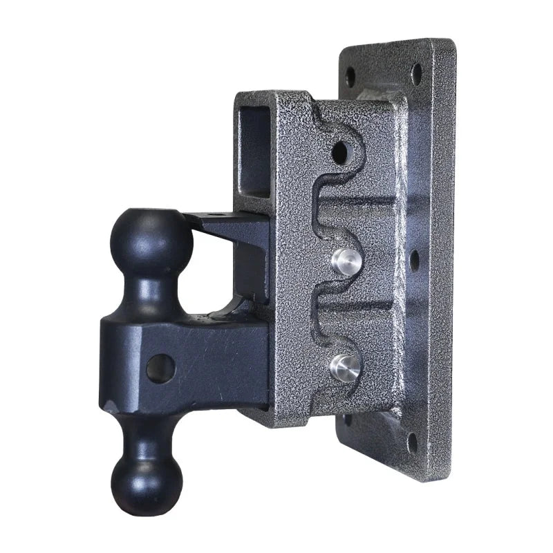 Gen-Y Mega Duty 2.5in Bolt-On 6in Drop 3K TW 21K Hitch w/GH-061 Dual-Ball/GH-062 Pintle Lock - Side View