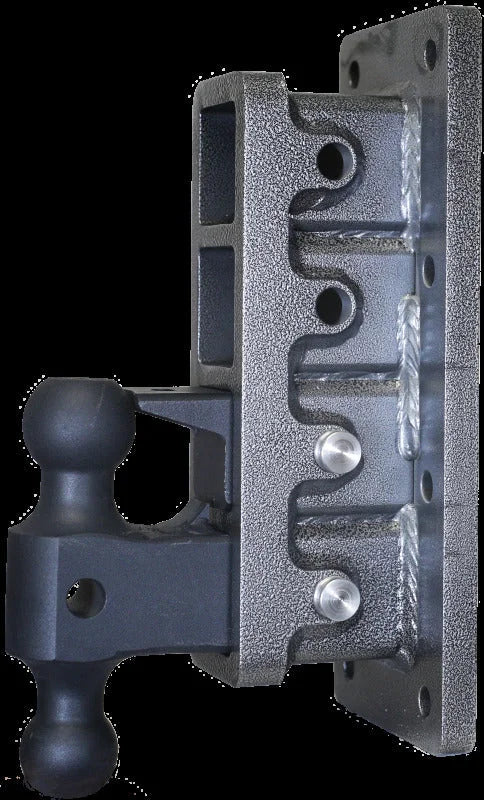 Gen-Y Mega Duty 2.5in Bolt On 9in Drop 3.5K TW 32K Hitch w/GH-0161 Dual-Ball/Pintle Lock - Side View