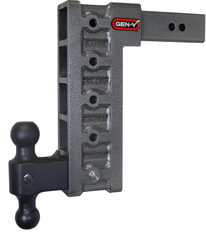 Gen-Y Mega Duty 2.5in Shank 12in Drop 3K TW 21K Hitch w/GH-061 Dual-Ball - Side View
