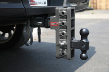 Load image into Gallery viewer, Gen-Y Mega Duty 2.5in Shank 12in Drop 3K TW 21K Hitch w/GH-061 Dual-Ball/GH-062 Pintle Lock - Side View