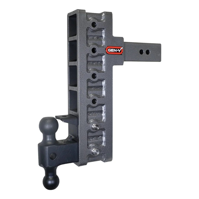 Gen-Y Mega Duty 2.5in Shank 12in Offset Drop 21K Hitch w/GH-061 Dual-Ball/GH-062 Pintle Lock - Installation View