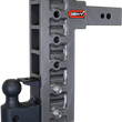 Load image into Gallery viewer, Gen-Y Mega Duty 2.5in Shank 12in Offset Drop 32K Hitch w/GH-0161 Dual-Ball/GH-0162 Pintle Lock - Side View