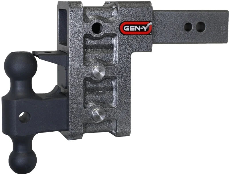 Gen-Y Mega Duty 2.5in Shank 6in Drop 3.5K TW 32K Hitch w/GH-0161 Dual-Ball/Pintle Lock - Installation View