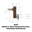 Load image into Gallery viewer, Gen-Y Mega Duty 2.5in Shank 6in Offset Drop 21K Hitch w/GH-061 Dual-Ball/GH-062 Pintle Lock - Side View