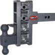 Load image into Gallery viewer, Gen-Y Mega Duty 2.5in Shank 6in Offset Drop 32K Hitch w/GH-0161 Dual-Ball/GH-0162 Pintle Lock - Side View