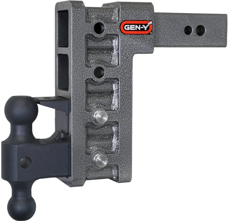 Gen-Y Mega Duty 2.5in Shank 9in Drop 3.5K TW 32K Hitch w/GH-0161 Dual-Ball/Pintle Lock - Installation View