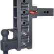 Load image into Gallery viewer, Gen-Y Mega Duty 2.5in Shank 9in Offset Drop 32K Hitch w/GH-0161 Dual-Ball/GH-0162 Pintle Lock - Side View