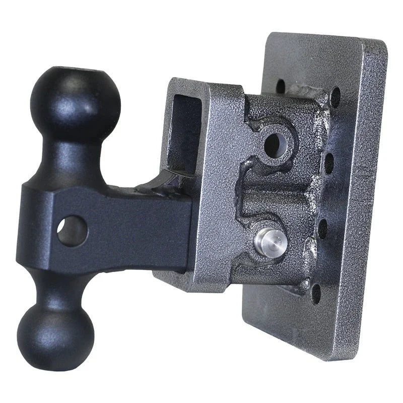 Gen-Y Mega Duty 2in Bolt-On 2.5in Drop 2K TW 16K Hitch w/GH-051 Dual-Ball - Back View