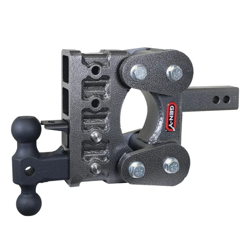 Gen-Y Mega Duty 2in Bolt-On 2.5in Drop 2K TW 16K Hitch w/GH-051 Dual-Ball/GH-032 Pintle Lock - Back View