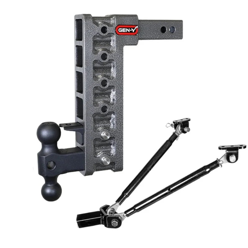Gen-Y Mega Duty 2in Shank 12.5in Drop 10K Hitch w/GH-031 Dual-Ball/GH-032 Pintle Lock - Additional View 5