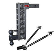 Load image into Gallery viewer, Gen-Y Mega Duty 2in Shank 15in Drop 10K Hitch w/GH-031 Dual-Ball/GH-032 Pintle Lock - Additional View 5