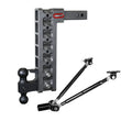 Load image into Gallery viewer, Gen-Y Mega Duty 2in Shank 15in Drop 16K Hitch w/Dual-Ball/Pintle Lock/Stabilizer Kit - Additional View 5