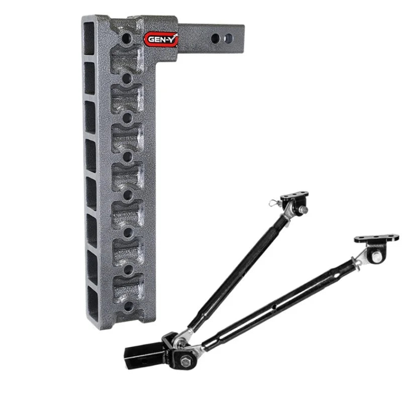Gen-Y Mega Duty 2in Shank 17.5in Drop 2K TW 16K Hitch w/GH-0100 Stabilizer Kit - Installation View