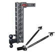 Load image into Gallery viewer, Gen-Y Mega Duty 2in Shank 20in Drop 10K Hitch w/Dual-Ball/Pintle Lock/Stabilizer Kit - Installation View