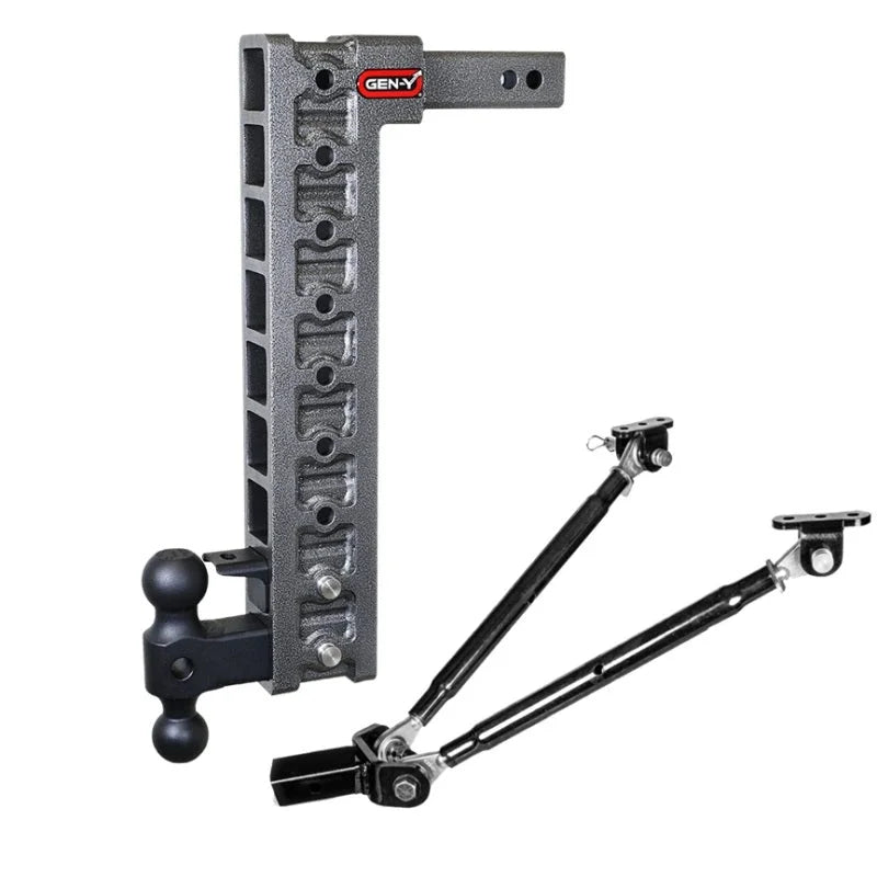 Gen-Y Mega Duty 2in Shank 20in Drop 10K Hitch w/Dual-Ball/Pintle Lock/Stabilizer Kit - Installation View