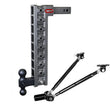 Load image into Gallery viewer, Gen-Y Mega Duty 2in Shank 20in Drop 1.5K TW 10K Hitch w/GH-031 Dual-Ball/GH-0100 Stabilizer Kit - Installation View