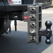 Load image into Gallery viewer, Gen-Y Mega Duty 2in Shank 5in Offset Drop 1.5K TW 10K Hitch w/GH-031 Dual-Ball/GH-032 Pintle Lock - Side View
