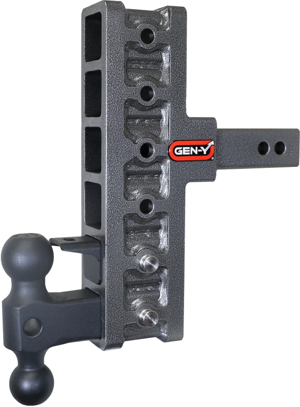 Gen-Y Mega Duty 2in Shank 7.5in Offset Drop 10K Hitch w/GH-031 Dual-Ball/GH-032 Pintle Lock - Main Product View