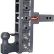 Load image into Gallery viewer, Gen-Y Mega Duty 2in Shank 7.5in Offset Drop 16K Hitch w/GH-051 Dual-Ball/GH-032 Pintle Lock - Installation View