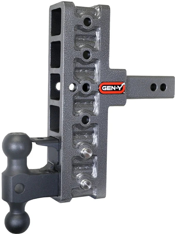 Gen-Y Mega Duty 2in Shank 7.5in Offset Drop 16K Hitch w/GH-051 Dual-Ball/GH-032 Pintle Lock - Installation View