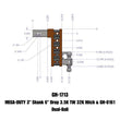 Load image into Gallery viewer, Gen-Y Mega Duty 3in Shank 6in Drop 3.5K TW 32K Hitch w/GH-0161 Dual-Ball - Side View