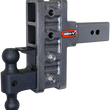 Load image into Gallery viewer, Gen-Y Mega Duty 3in Shank 6in Offset Drop 32K Hitch w/GH-0161 Dual-Ball/GH-0162 Pintle Lock - Side View