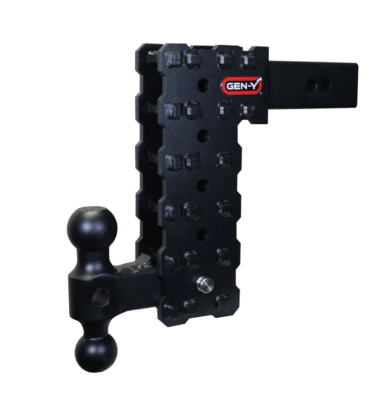 Gen-Y Phantom-X 2.5in Solid Shank 10in Drop 1.6K TW 16K Hitch w/GH-051 Dual-Ball - Back View