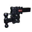 Load image into Gallery viewer, Gen-Y Phantom-X 2.5in Solid Shank 5in Drop 1.6K TW 16K Hitch w/GH-051 Dual-Ball &amp; GH-032 Pintle Lock - Back View