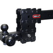 Load image into Gallery viewer, Gen-Y Phantom-X 2.5in Solid Shank 5in Drop 1.6K TW 16K Hitch w/GH-052 Tri-Ball Mount - Back View