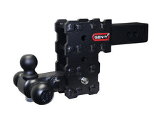Load image into Gallery viewer, Gen-Y Phantom-X 2.5in Solid Shank 5in Drop 1.6K TW 16K Hitch w/GH-052 Tri-Ball Mount - Back View
