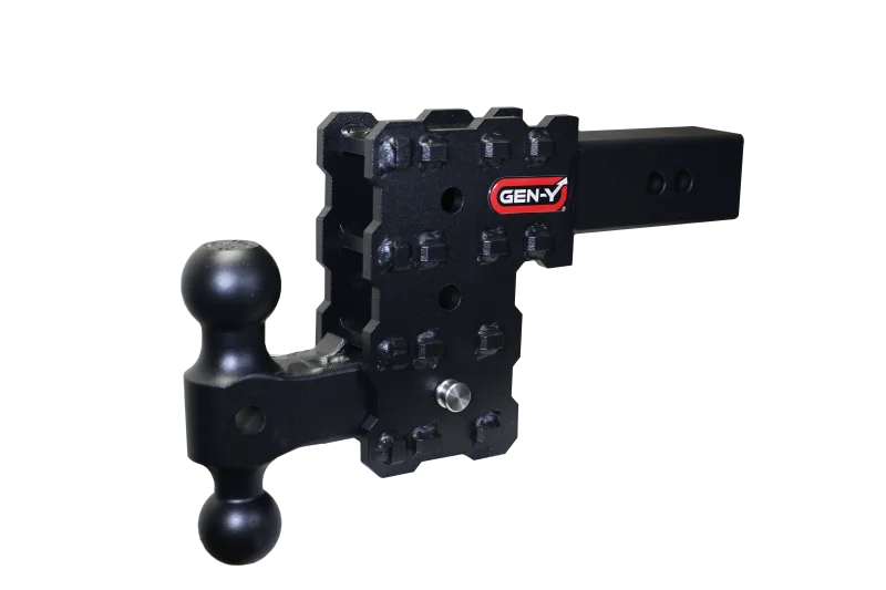 Gen-Y Phantom-X 2.5in Solid Shank 5in Drop 1.6K TW 16K Hitch w/GH-051 Dual-Ball - Back View