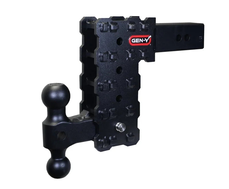 Gen-Y Phantom-X 2.5in Solid Shank 7.5in Drop 1.6K TW 16K Hitch w/GH-051 Dual-Ball - Back View
