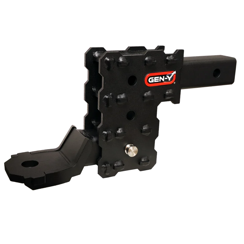 Gen-Y Phantom-X 2in Solid Shank 4.5in Drop 1K TW 10K Hitch w/GH-103705 Platinum Ball Mount - Main Product View