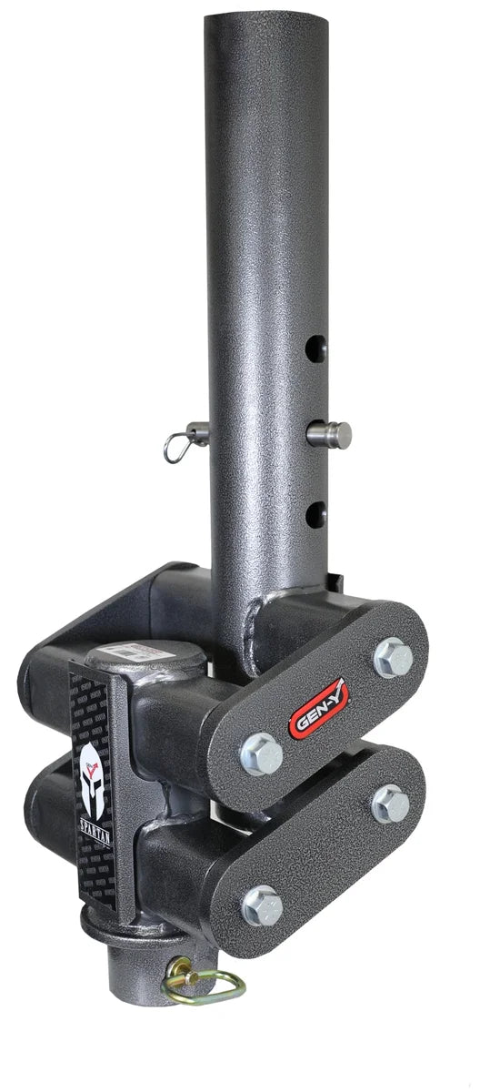 Gen-Y Spartan Torsion-Flex 5in Offset 4in RD Tube Gooseneck 2-5/16in Coupler Standard Height - Side View