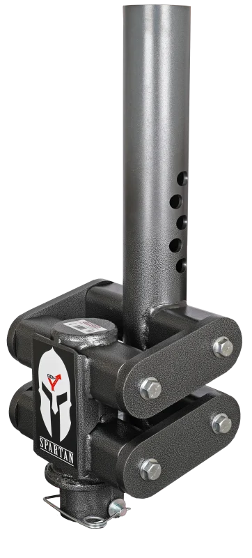 Gen-Y Spartan Torsion-Flex 5in Offset 4in RD Tube Gooseneck 2-5/16in Coupler Standard Height - Back View