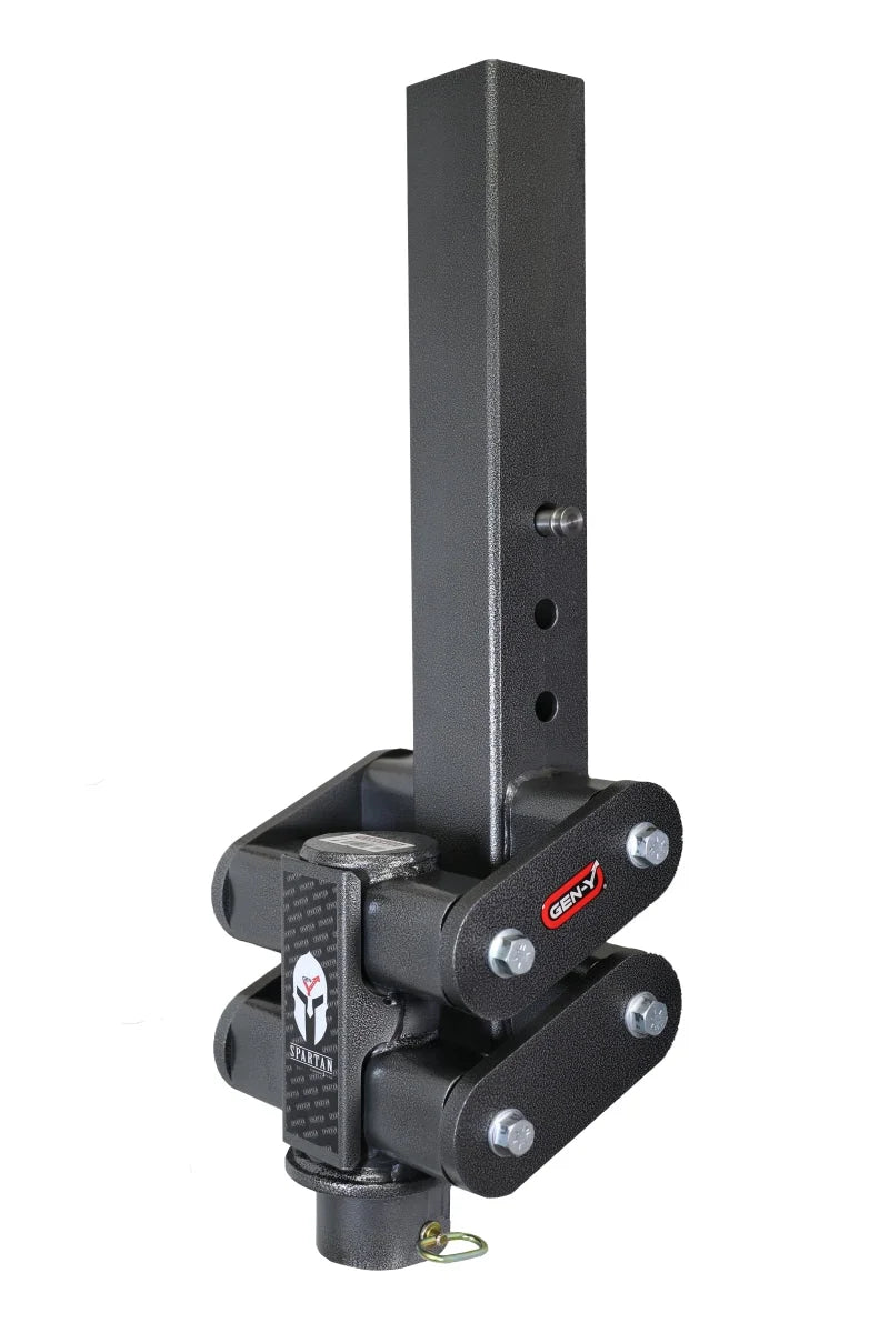 Gen-Y Spartan Torsion-Flex 5in Offset 4in SQ Tube Gooseneck 2-5/16in Coupler Standard Height - Side View
